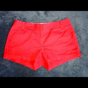 Jcrew red chino shorts
